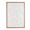 White Abstract Dimensional Wall Art in Brown Frame